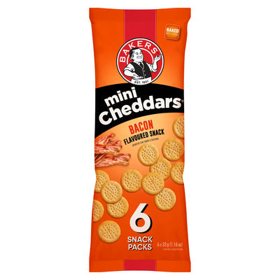 Bakers Mini Cheddars Bacon Multipack 33g